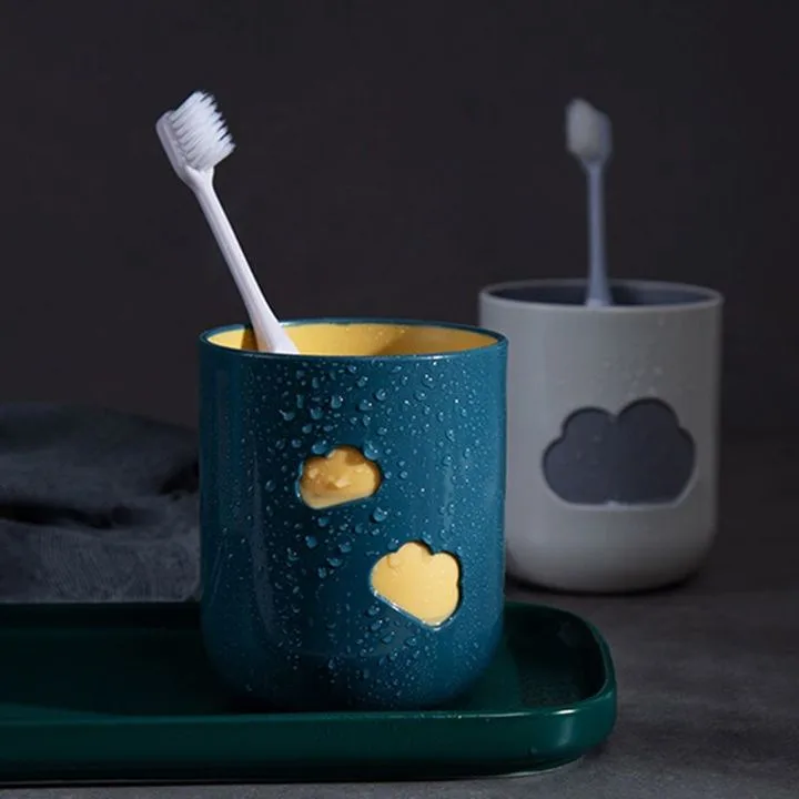 Cốc đánh răng nhựa xanh