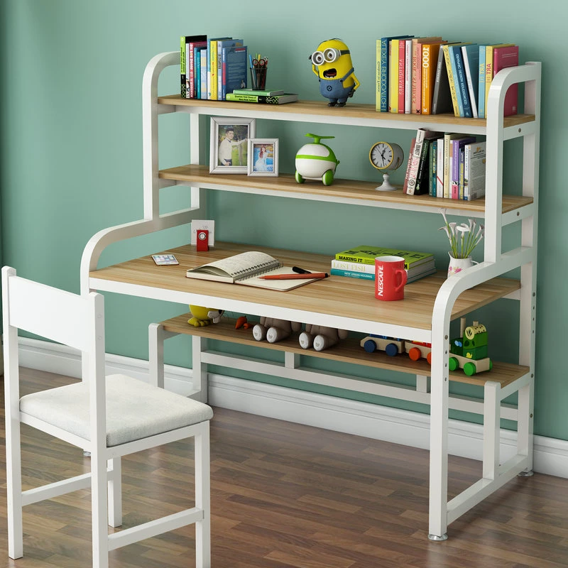 Bàn học sinh chân sắt kết hợp kệ sách đa năng BU048