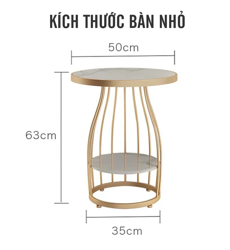 Bàn trà nhỏ hiện đại màu vàng TBN01 - Nội thất TH