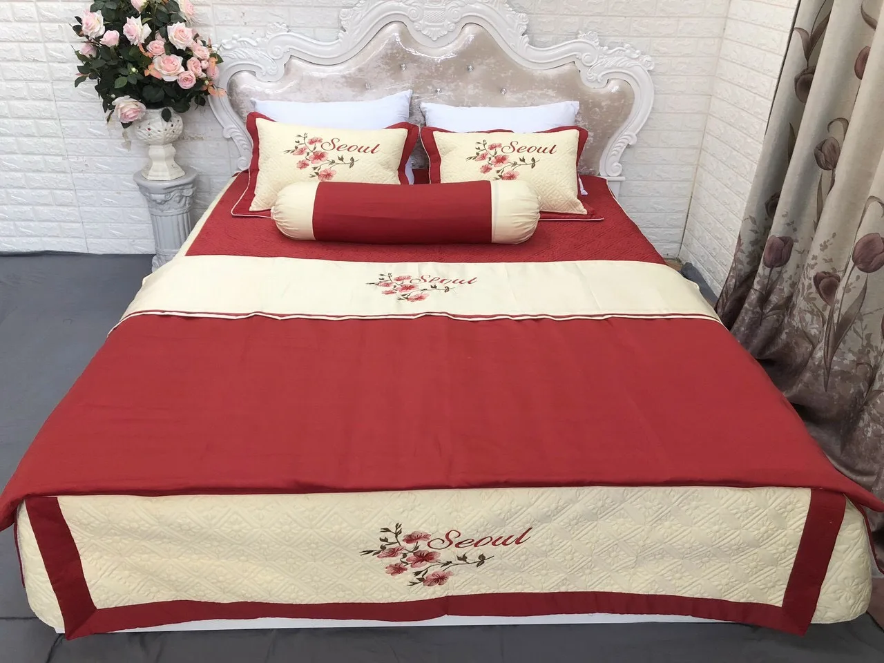 Bộ Chăn Ga Gối Cotton Polly Phủ Đẹp Gía Rẻ