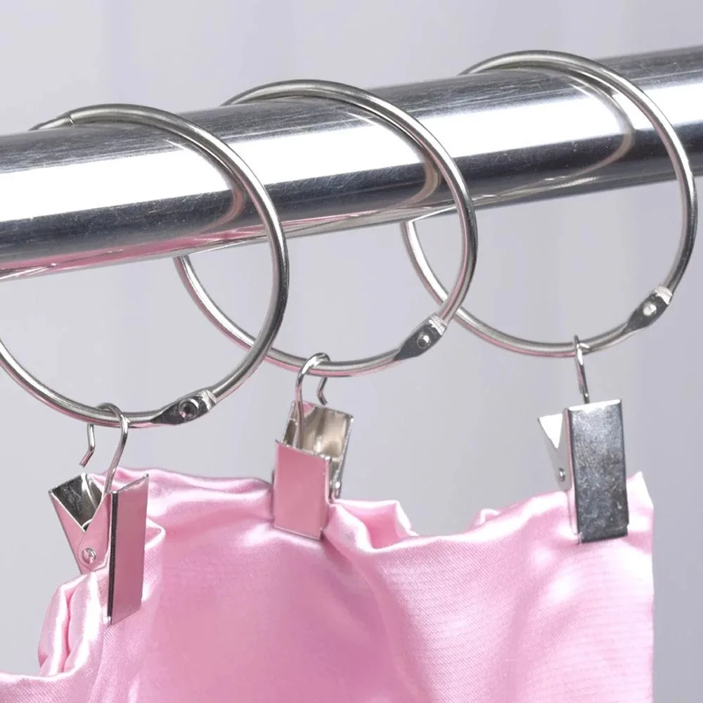 10 Kẹp treo rèm treo cửa nhà tắm màu bạc tiện lợi | Shopee Việt Nam