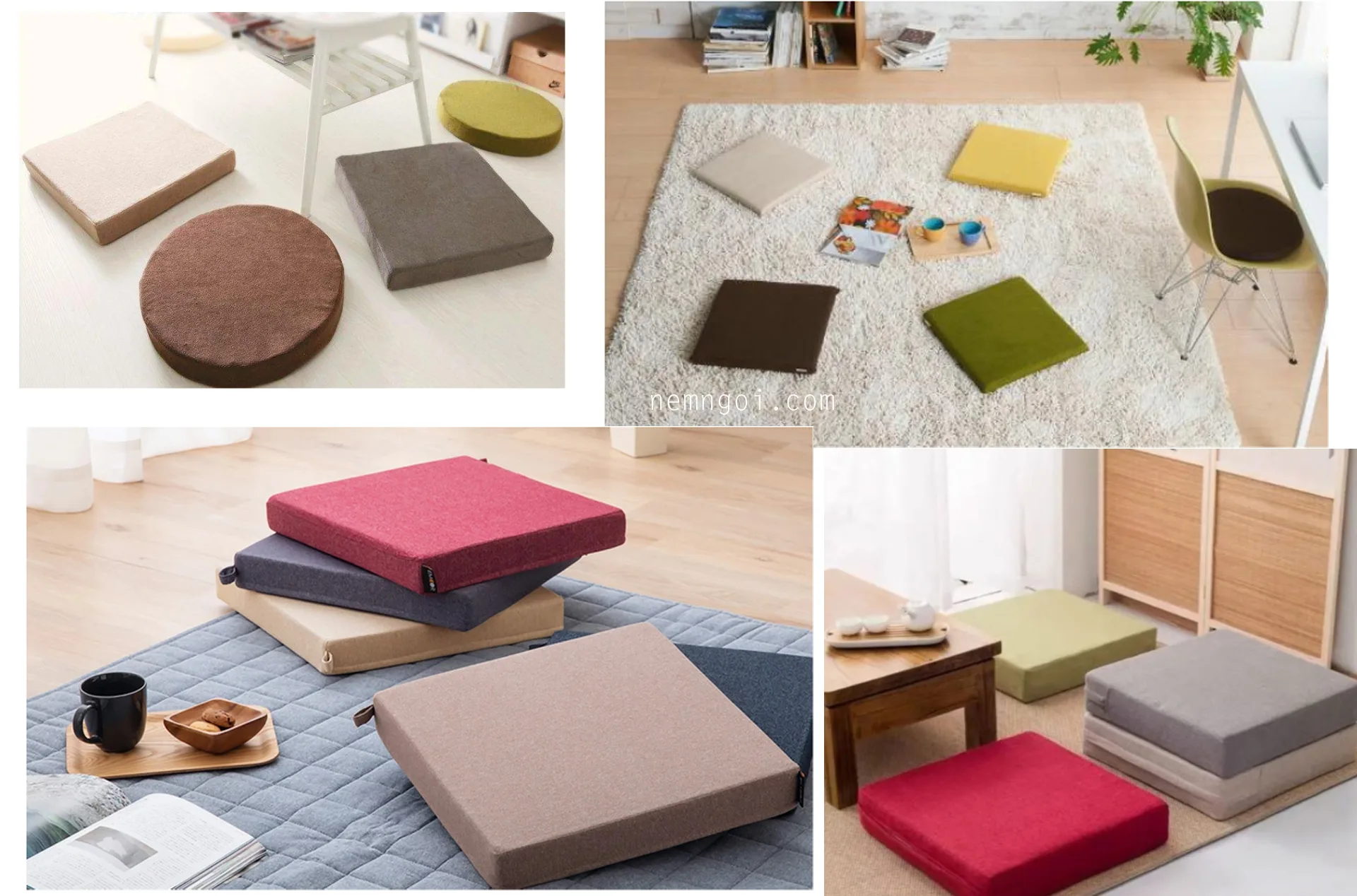 đệm ngồi bệt kiểu nhật