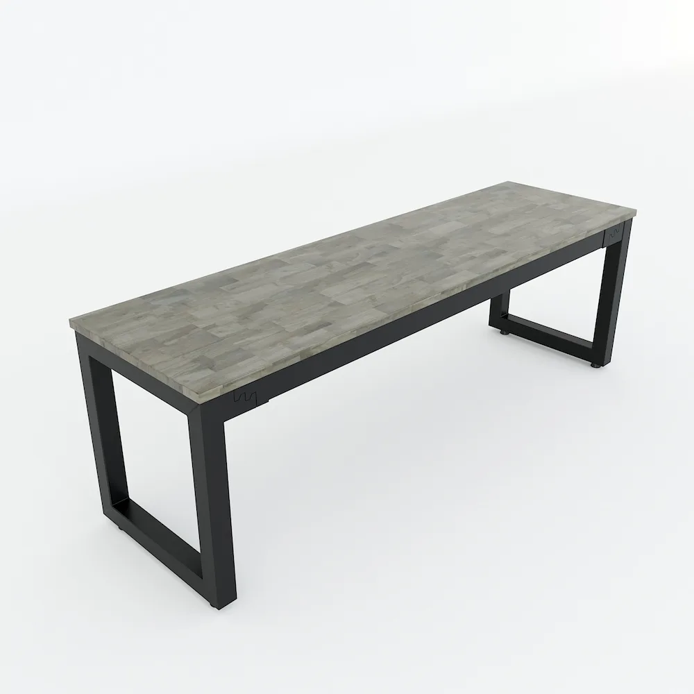 Ghế băng dài 130x36cm gỗ cao su khung sắt GBD012
