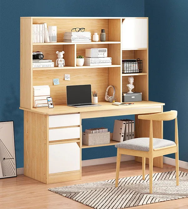 Bàn làm việc liền giá sách BLV-102 - Tổng Kho Nội Thất Hà Nội