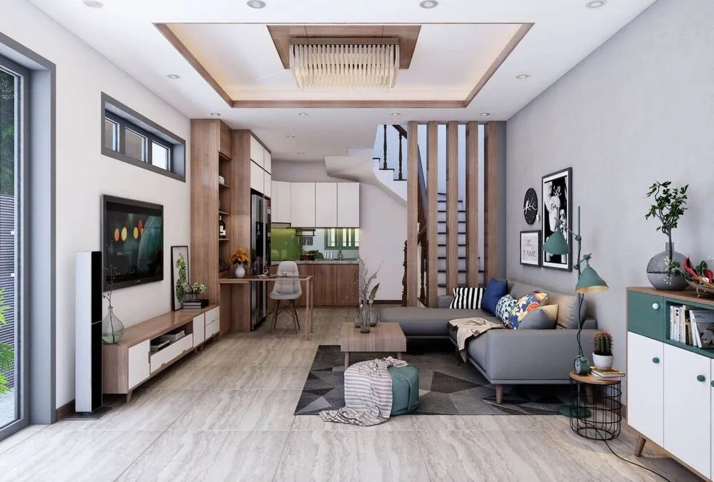 30+ Mẫu thiết kế nội thất phòng khách nhà ống đẹp, hiện đại