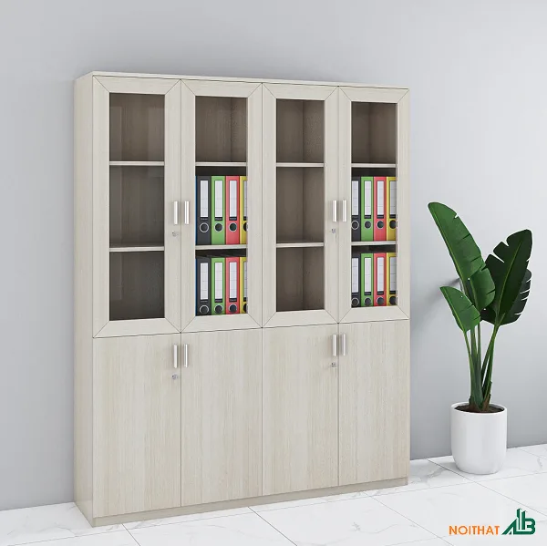 Tủ hồ sơ 4 cánh kính giá rẻ THS051