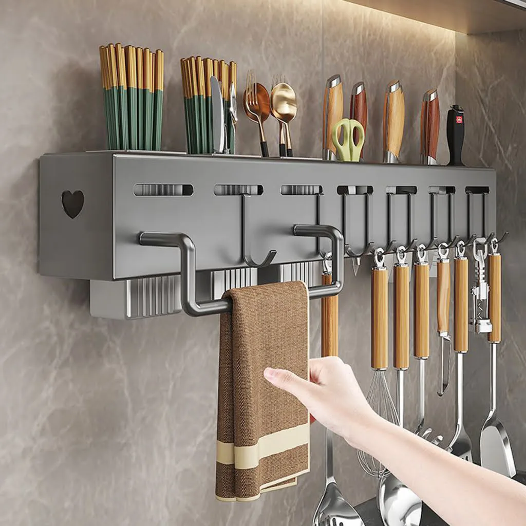 Giá Treo Dụng Cụ Nhà Bếp Inox Đa Năng