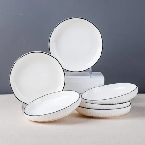 Set 2 đĩa nhỏ sứ trắng Win