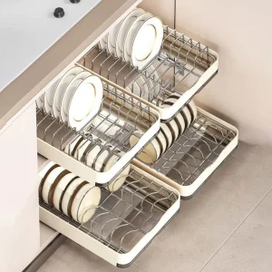 Giá úp đĩa Clifton 1097757 thép không gỉ, khay hứng nước thông minh