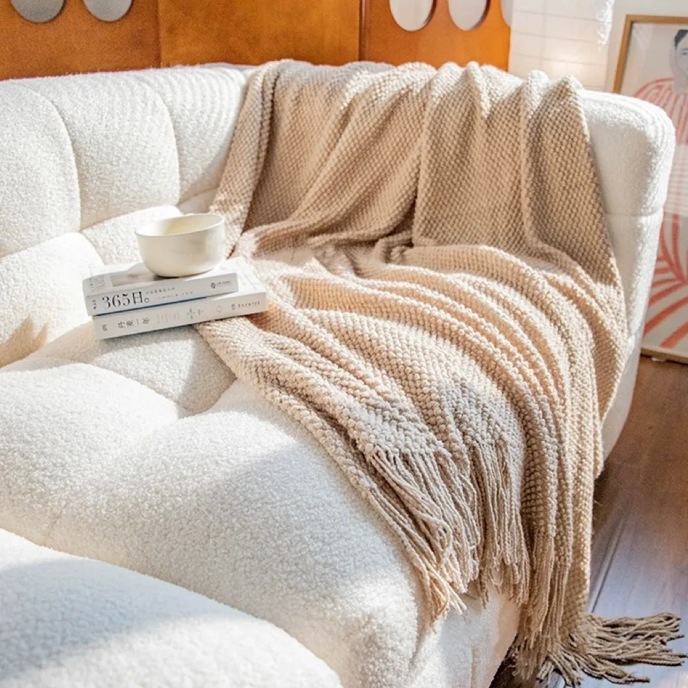 Chăn decor sofa, chăn đắp sofa, thảm sofa cotton mềm mịn
