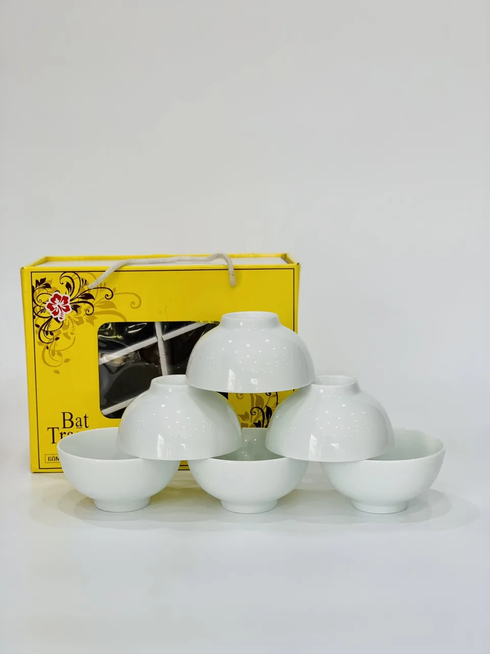 set 6 bát cơm sứ trắng Win
