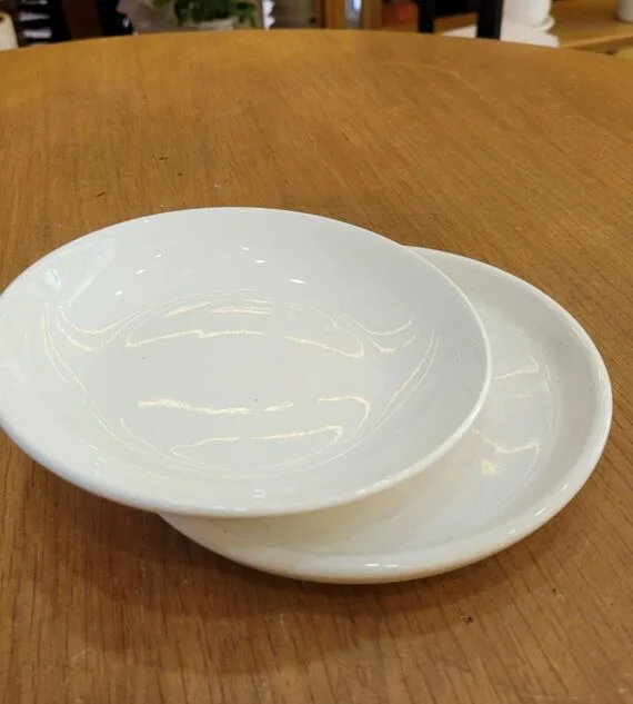 Set 2 đĩa nhỏ sứ trắng Win 