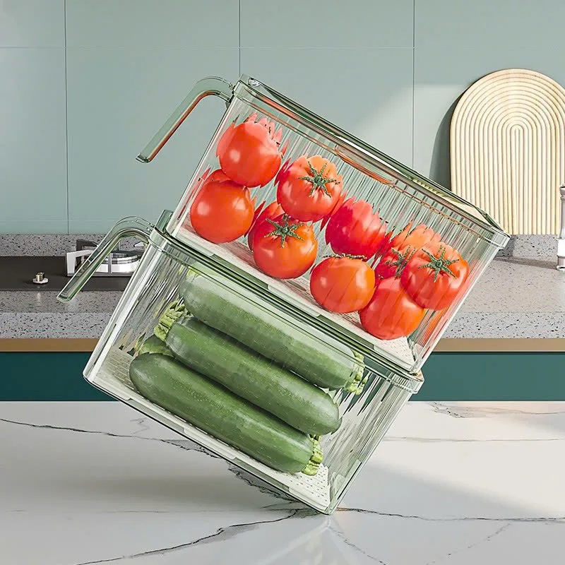 Hộp Đựng Thực Phẩm Rau Củ Trái Cây Có Tay Cầm 28x13x13cm - Nguồn Sỉ Mỹ Phẩm