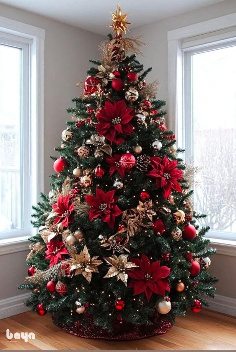 Cây thông Noel - Theo chiều cao trần